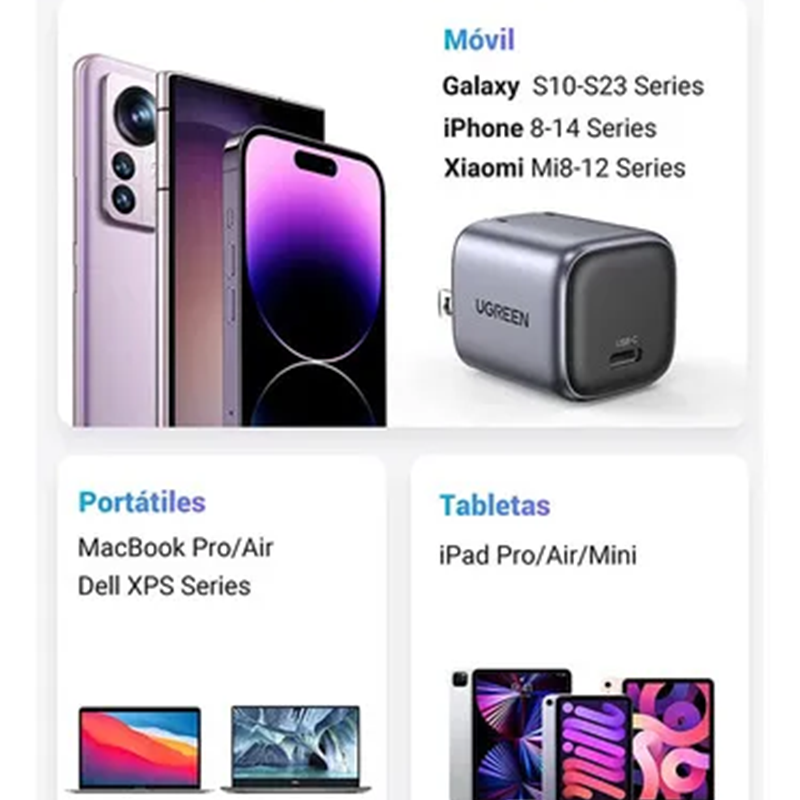 Cargador UGREEN Mini de 30W serie Nexode USB-C - Imagen 3